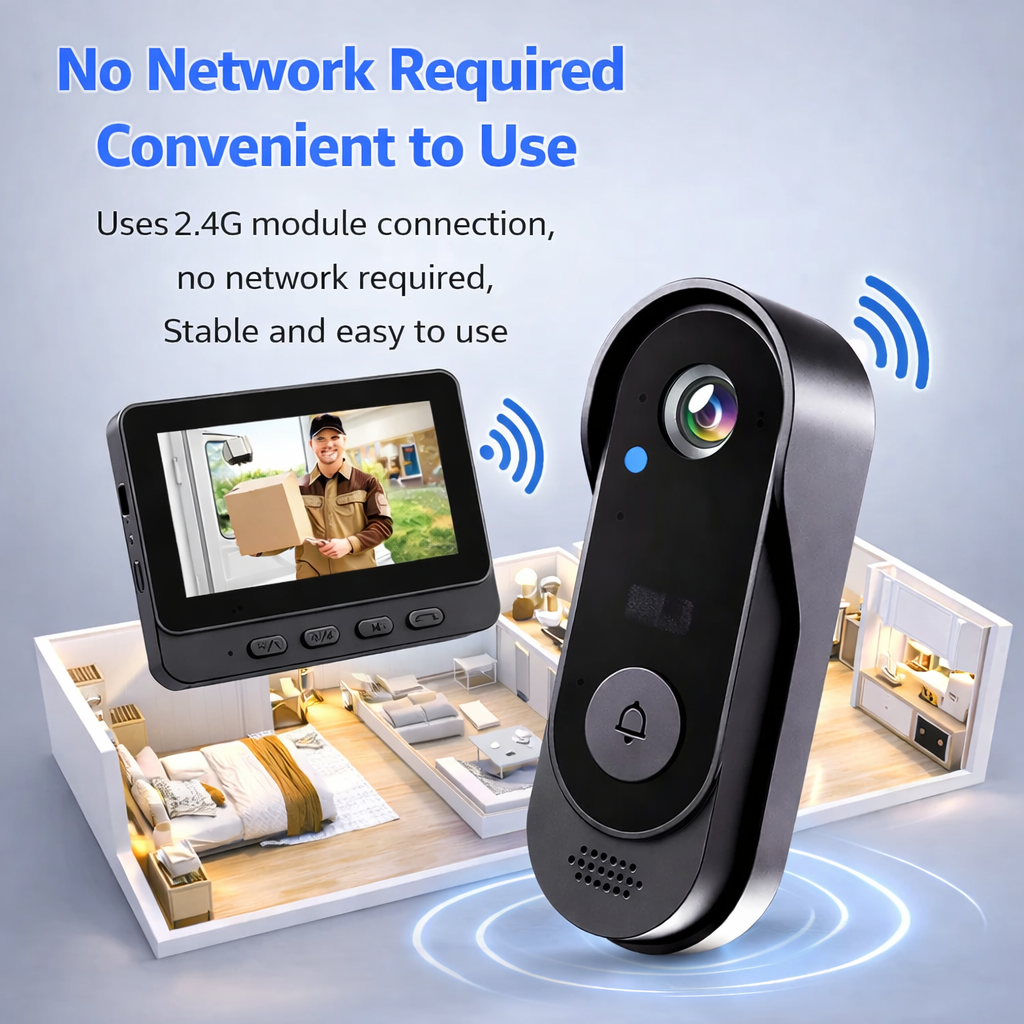 Video Doorbell with Camera - Live View and Two-Way Audio - Night Vision | elesira