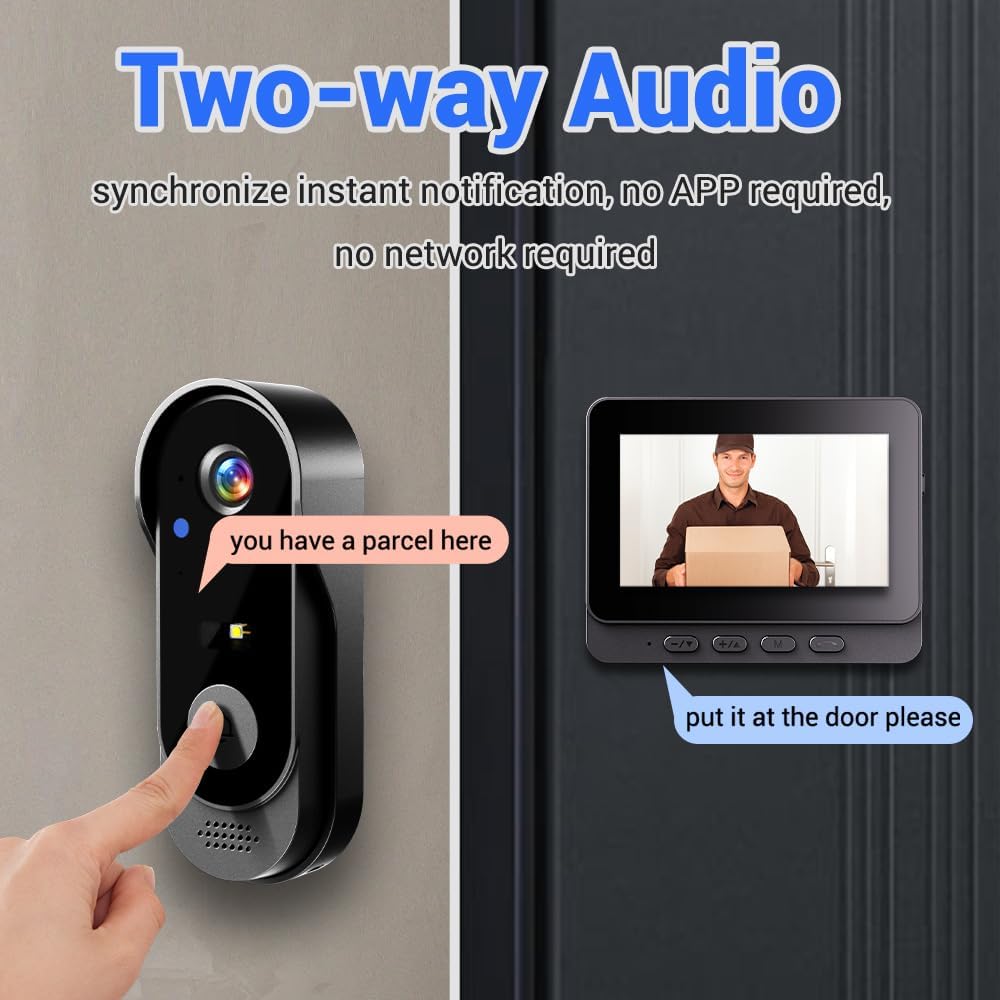 Video Doorbell with Camera - Live View and Two-Way Audio - Night Vision | elesira