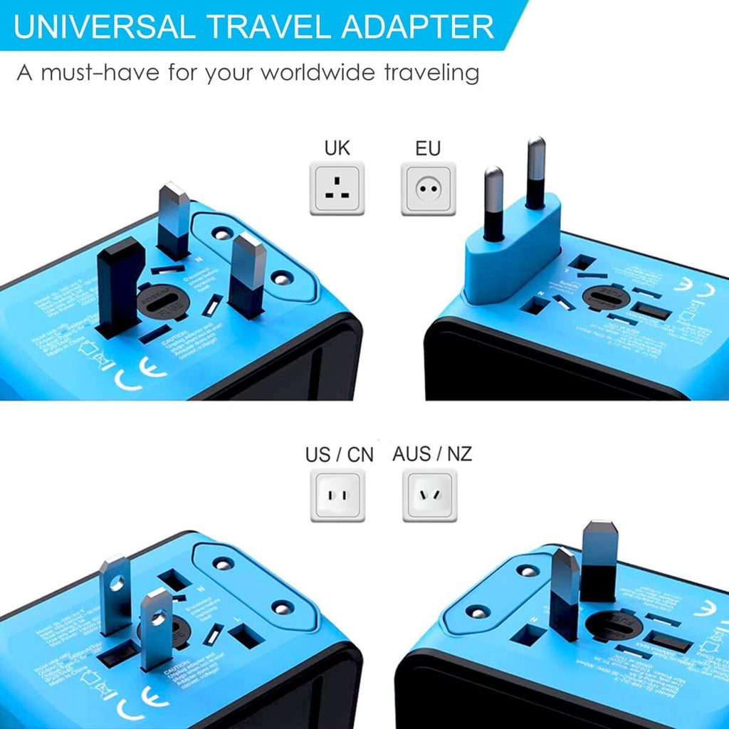 Smart reiseadapter med USB-ladeporter | elesira