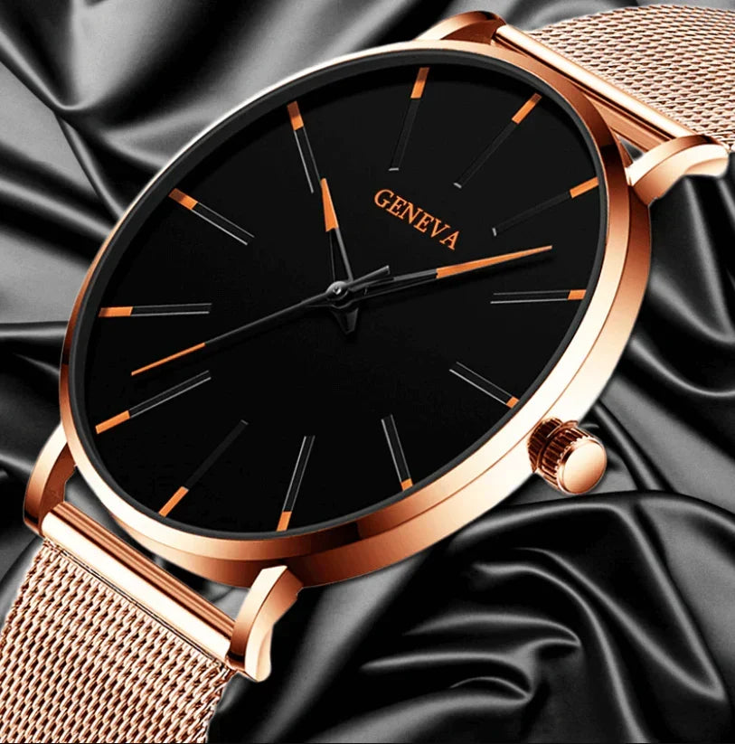 Sleek Men’s Essentials Watch with Elegant Stainless Steel Finish | elesira