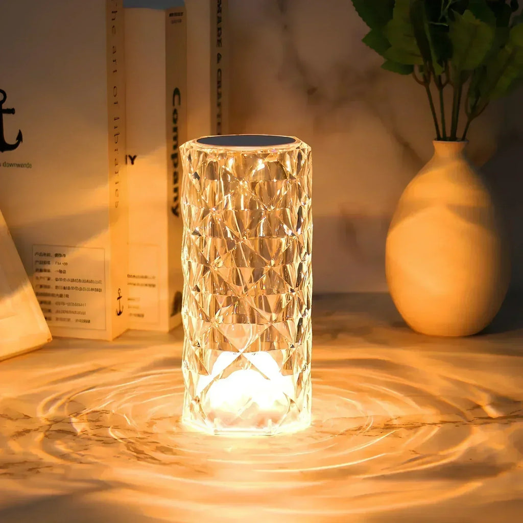 RadiantGlow-kristallen aanraaklamp – Dimbare ledverlichting met kleurwisseling | elesira