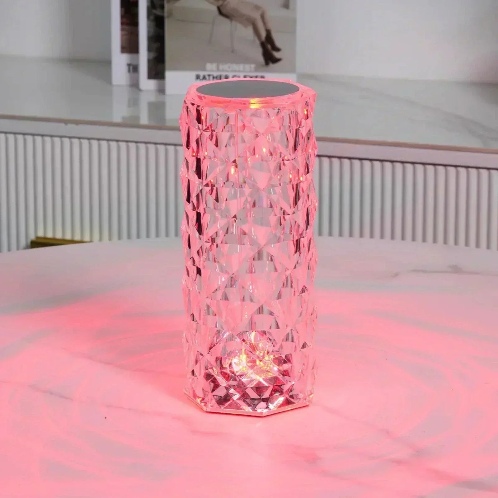 RadiantGlow-kristallen aanraaklamp – Dimbare ledverlichting met kleurwisseling | elesira
