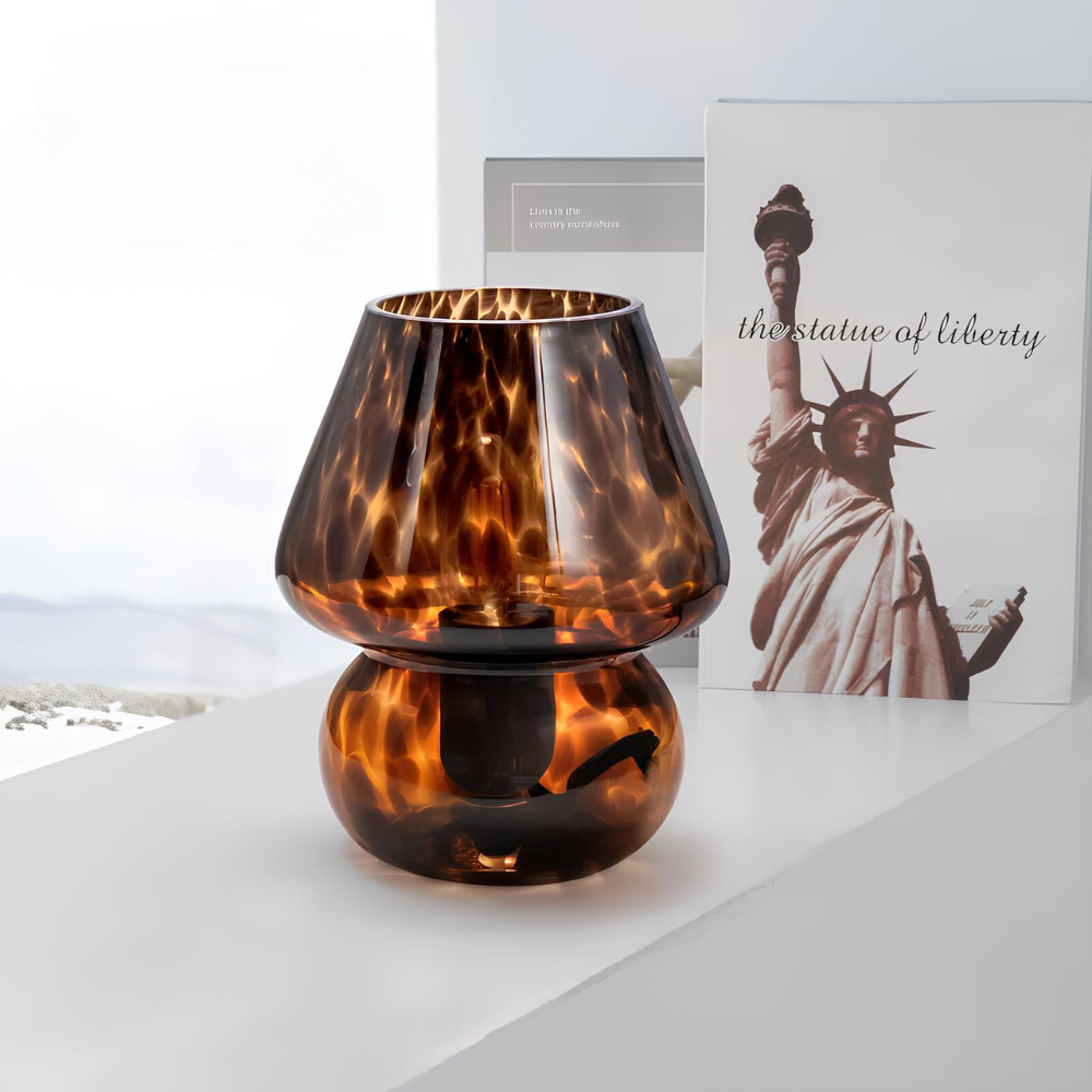 Hand-Blown Glass Art Lamp – Elegant Ambient Lighting for Home Décor | elesira