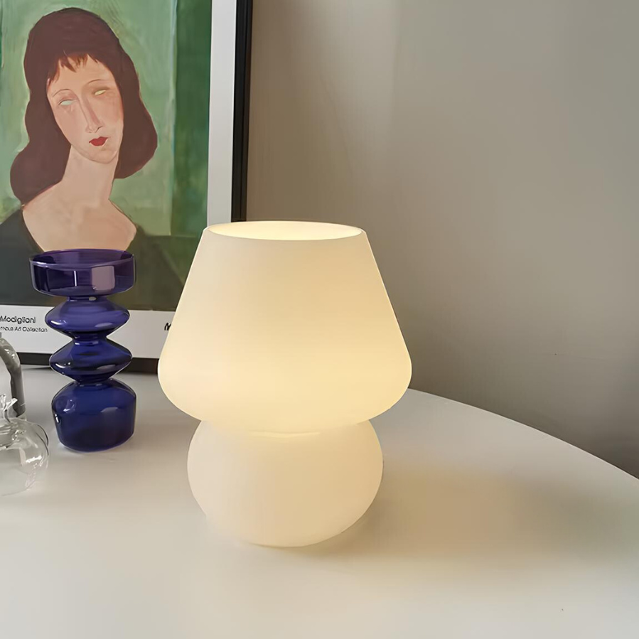 Hand-Blown Glass Art Lamp – Elegant Ambient Lighting for Home Décor | elesira