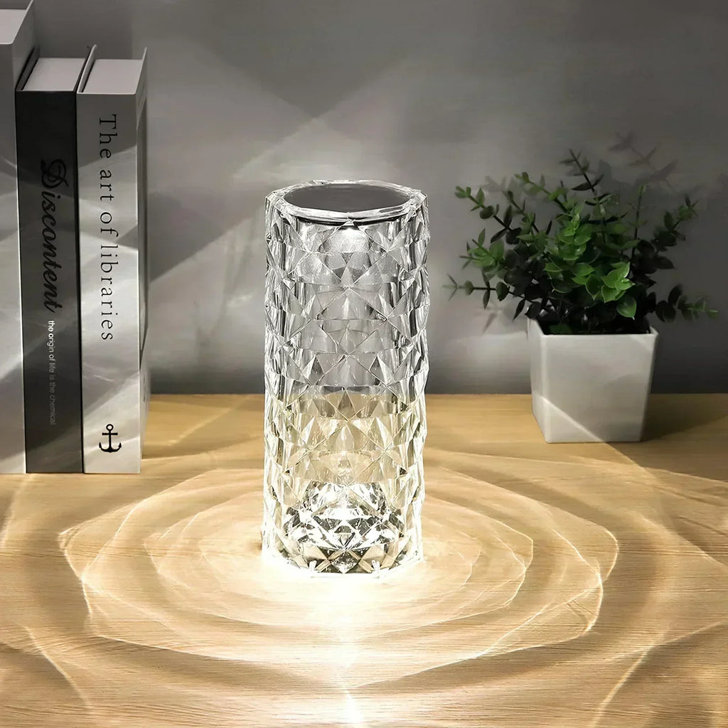 RadiantGlow-kristallen aanraaklamp – Dimbare ledverlichting met kleurwisseling | elesira