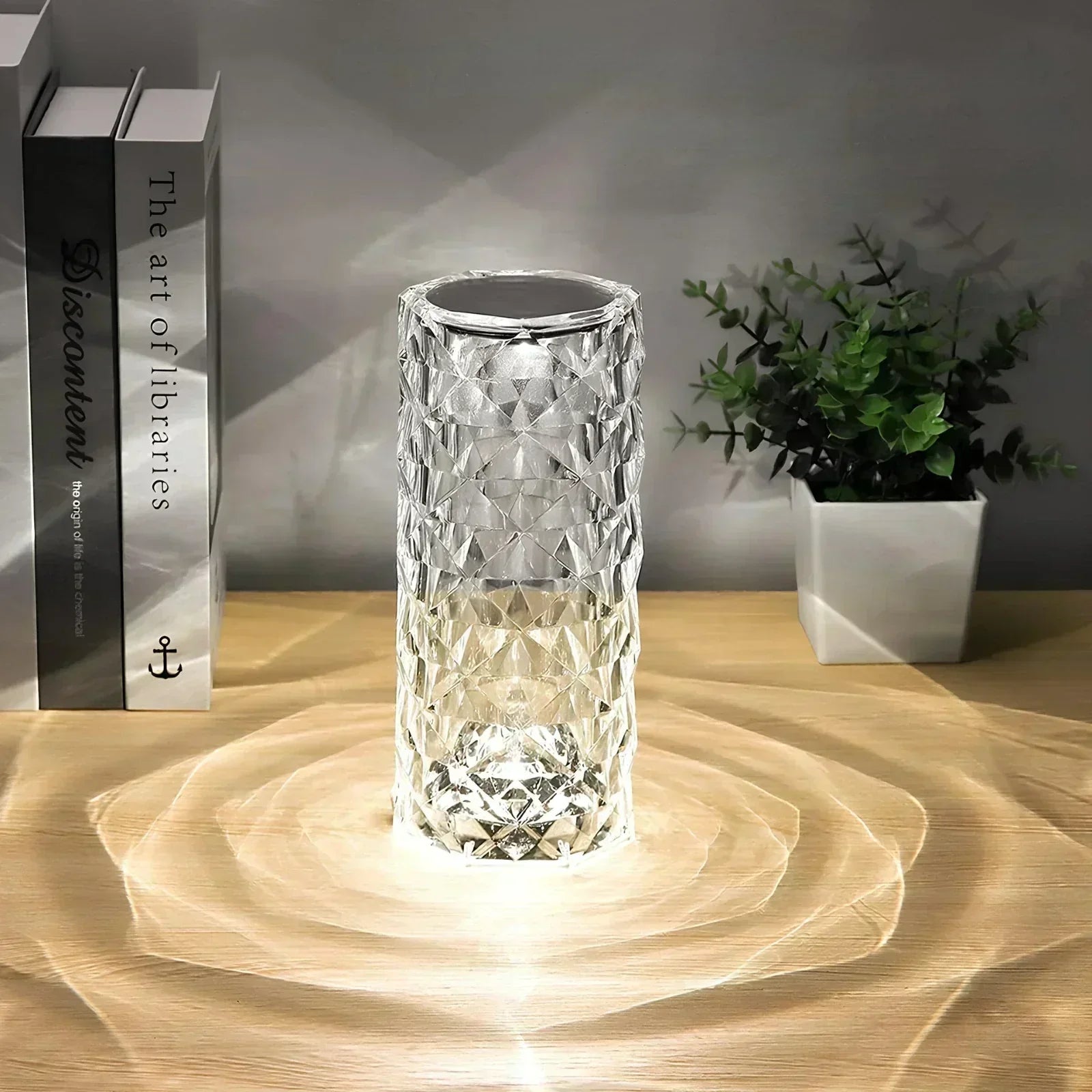 RadiantGlow-kristallen aanraaklamp – Dimbare ledverlichting met kleurwisseling | elesira