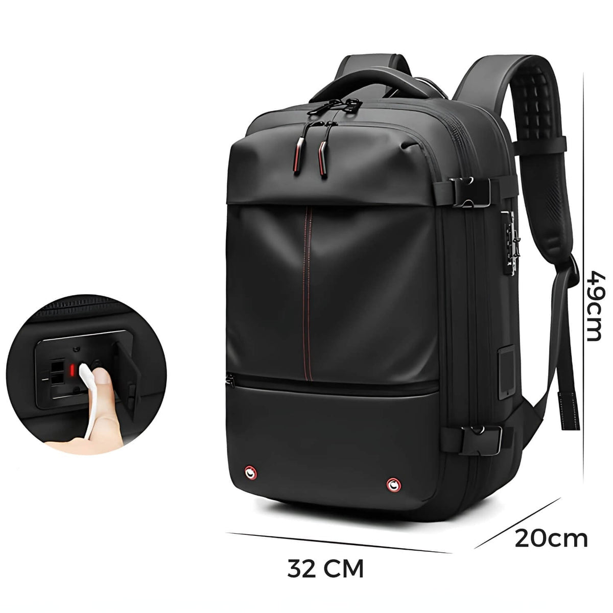 Mochila de viaje SpaceSaver Pro con sistema de compresión integrado | elesira