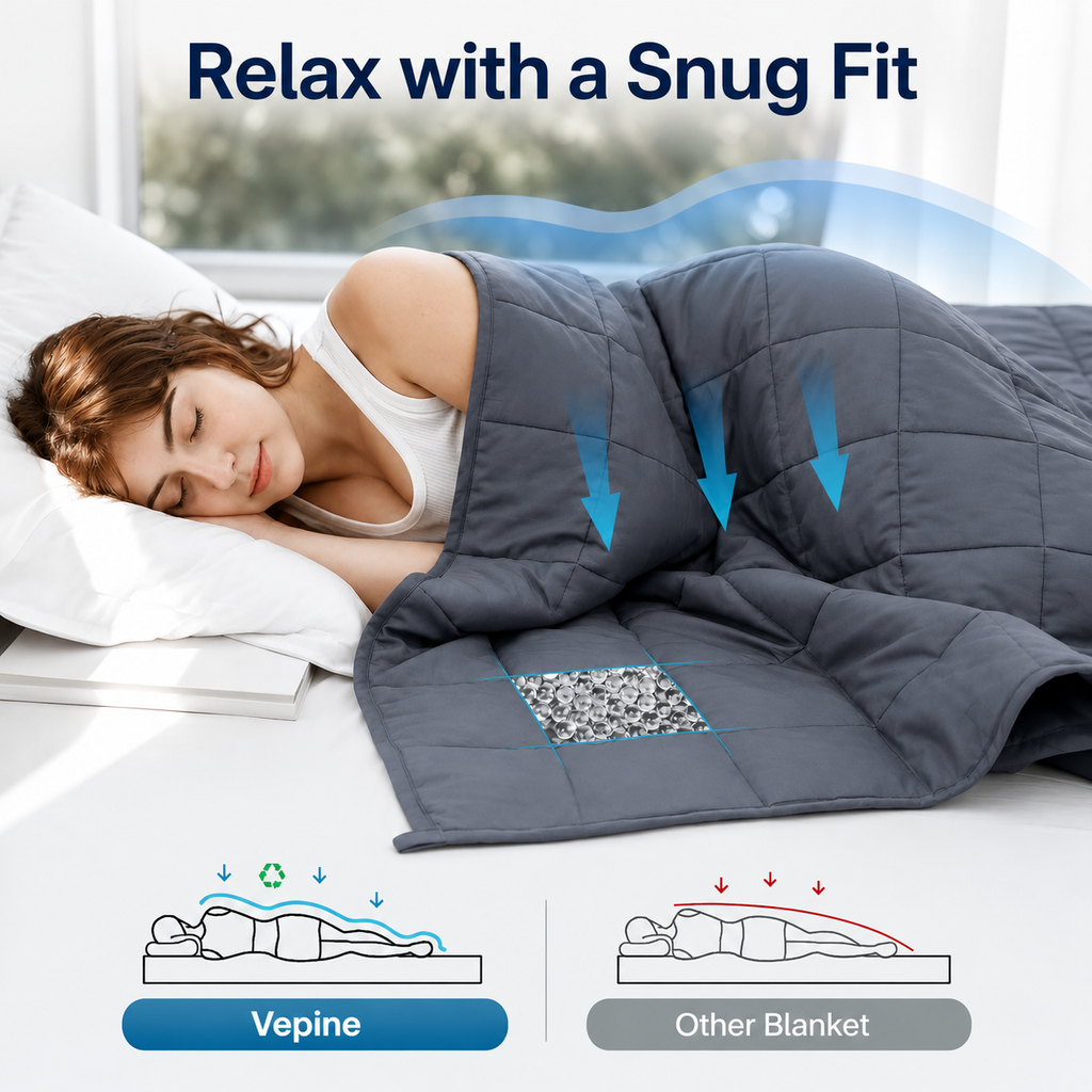 Cozy Comfort Weighted Blanket For Adults With Cooling Fabric, All Season Breathable Comfort - Elesira