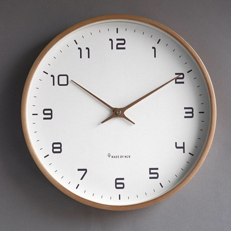 Reloj de pared - Movimiento silencioso - Estructura de madera maciza | elesira