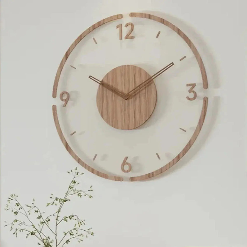 Wall Clock in Scandinavian Design - Silent Quartz Movement | elesira