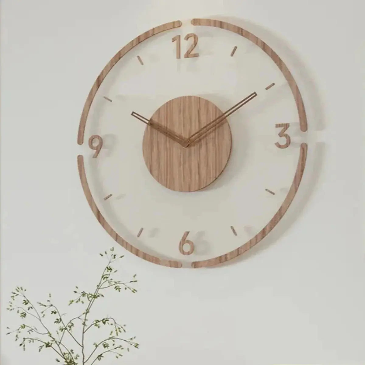 Wall Clock in Scandinavian Design - Silent Quartz Movement | elesira
