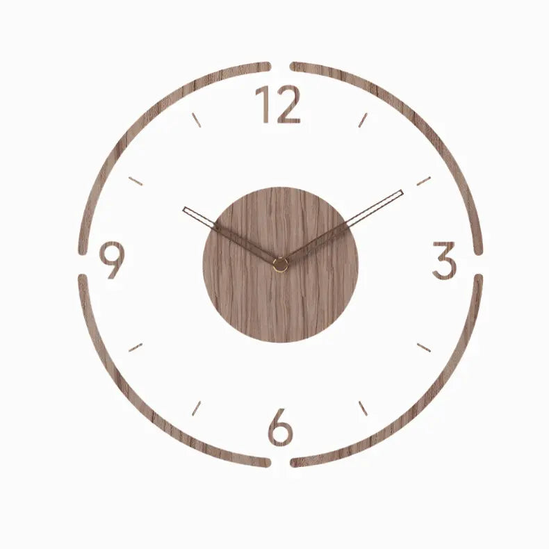 Wall Clock in Scandinavian Design - Silent Quartz Movement | elesira