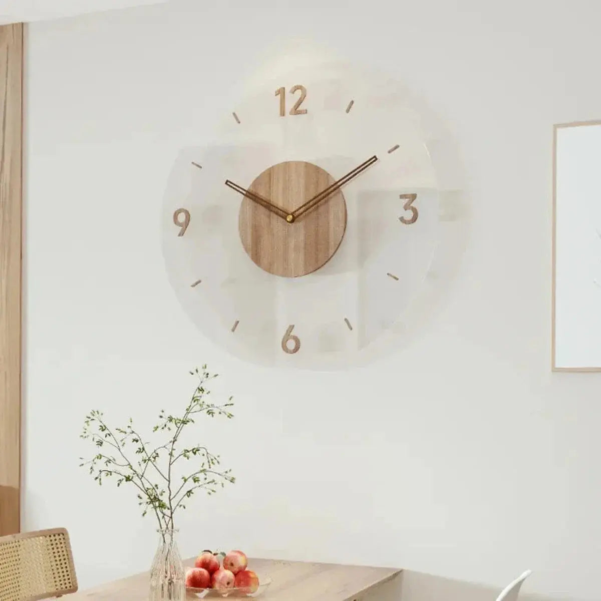 Wall Clock in Scandinavian Design - Silent Quartz Movement | elesira