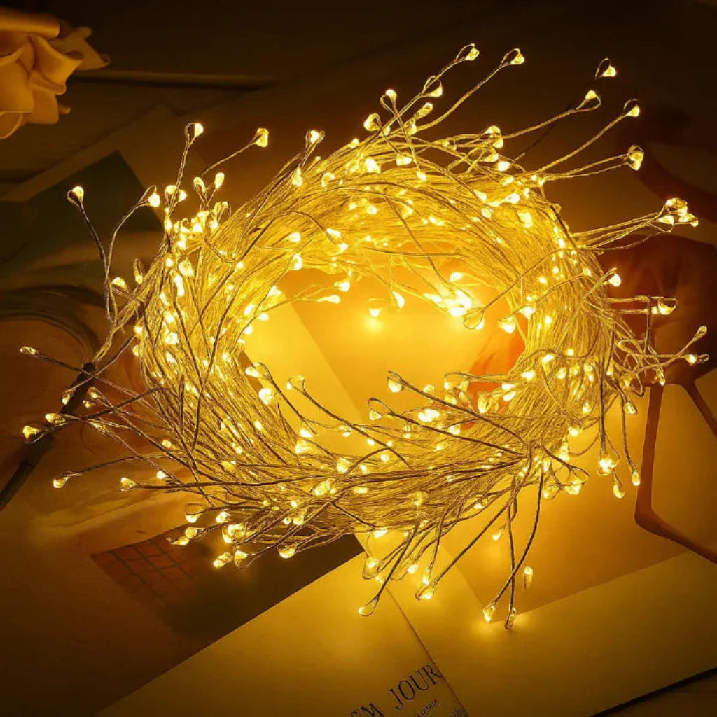 Warm White USB Fairy Lights on Flexible Copper Wire | elesira