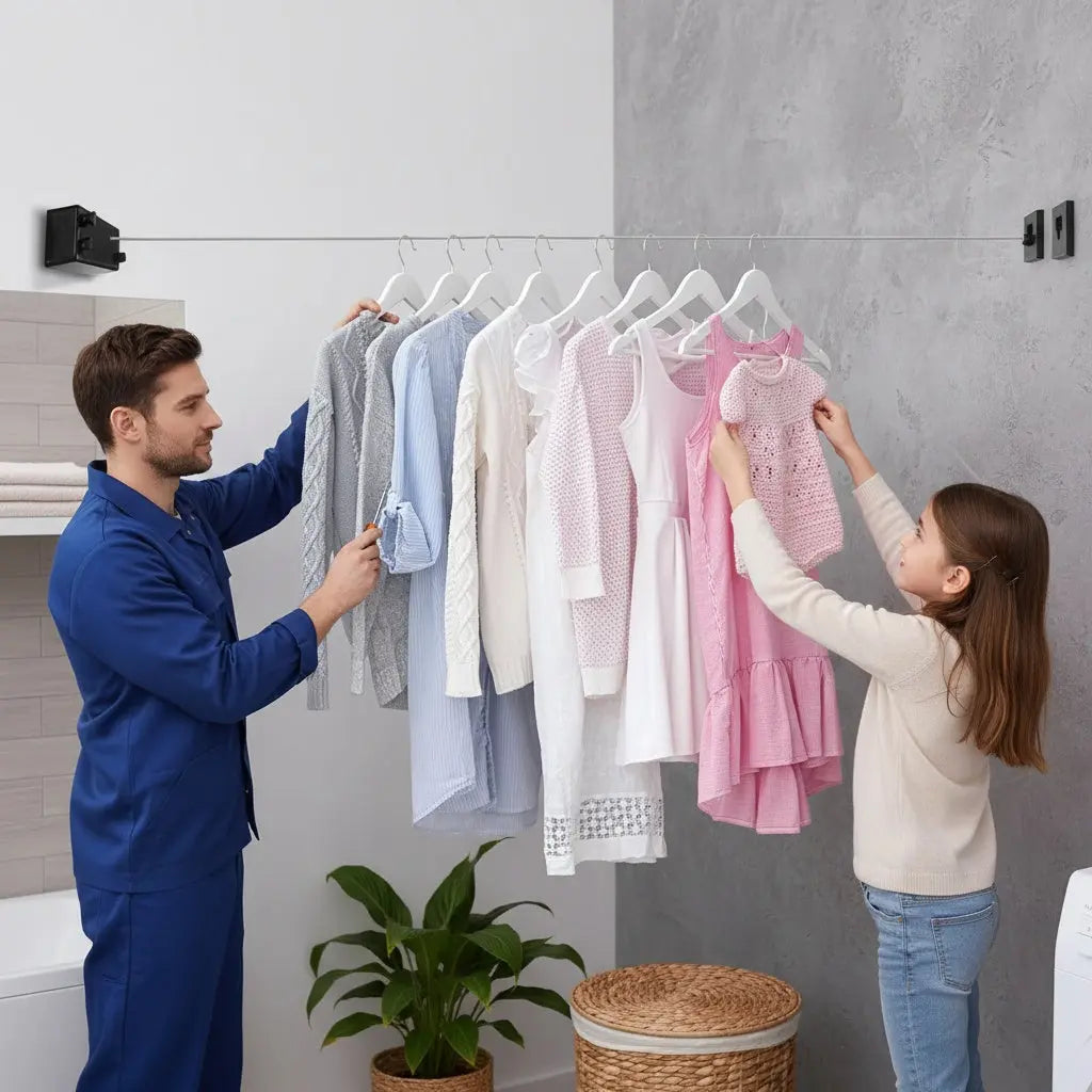 Weatherproof Clothesline for Wall Mounting | elesira