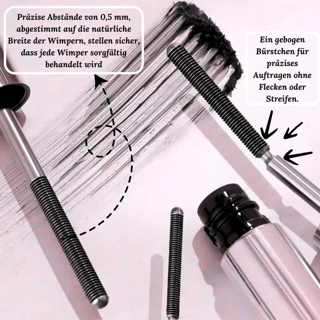 Wodoodporny tusz do rzęs - natychmiastowe pogrubienie - precyzyjna szczoteczka bez grudek | elesira