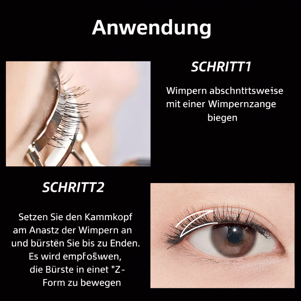 Mascara waterproof - Longueur et volume - Sans paquets et résistant aux bavures | elesira