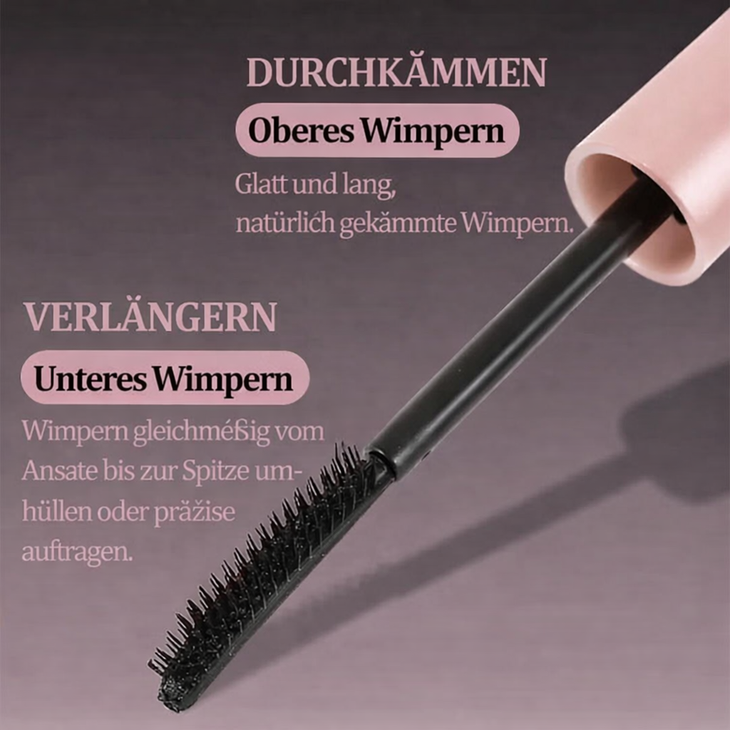 Waterdichte volumemascara voor lengte en definitie met precisieborsteltje | elesira
