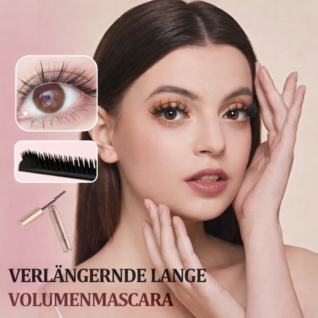 Waterdichte volumemascara voor lengte en definitie met precisieborsteltje | elesira
