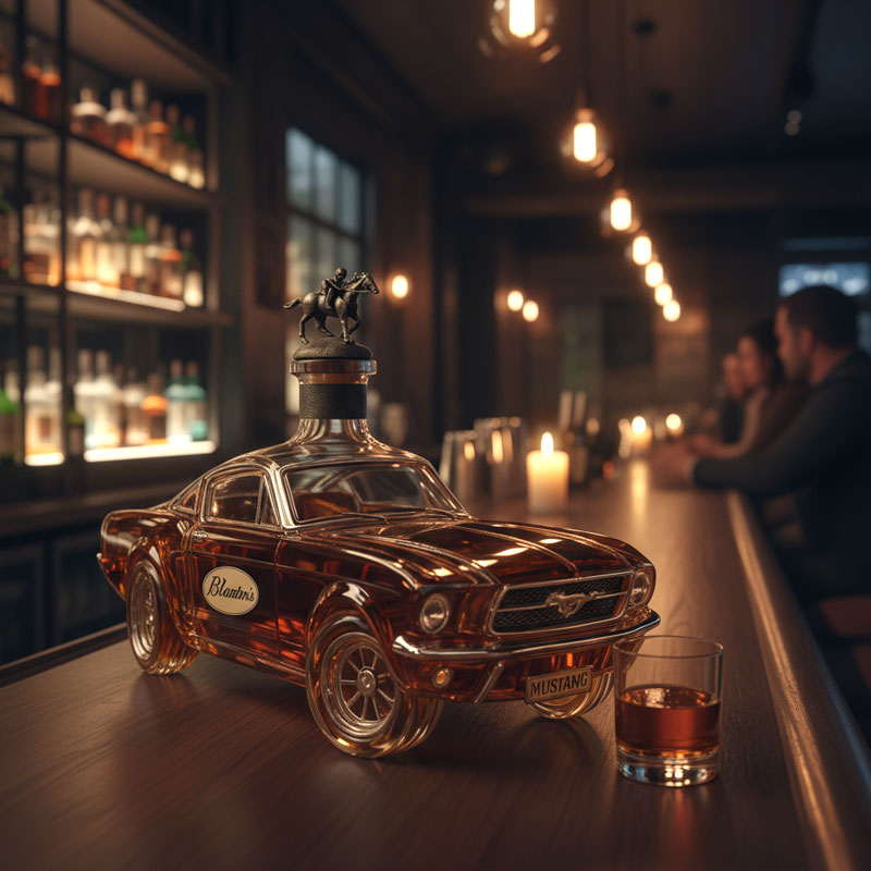 Dekantér na whisky s detailním skleněným designem do domácího baru | elesira