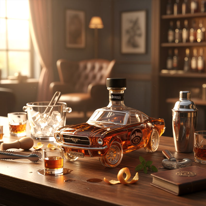 Dekantér na whisky s detailním skleněným designem do domácího baru | elesira