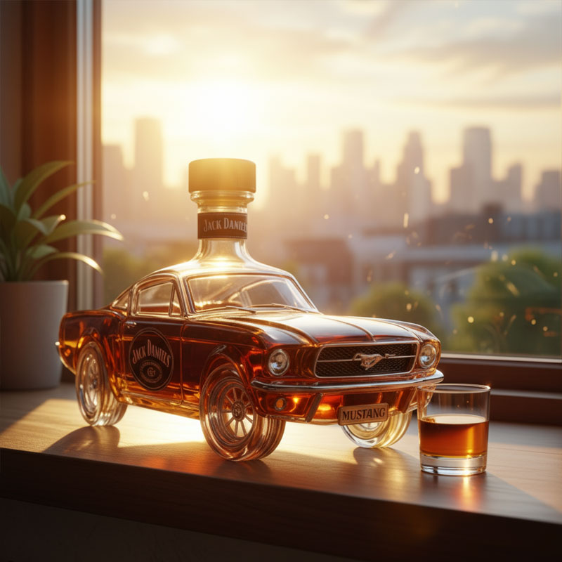 Dekantér na whisky s detailním skleněným designem do domácího baru | elesira
