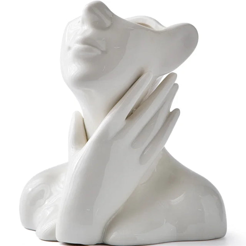 Elegant hvid vase - Stilfuld moderne detalje til dit hjem | elesira