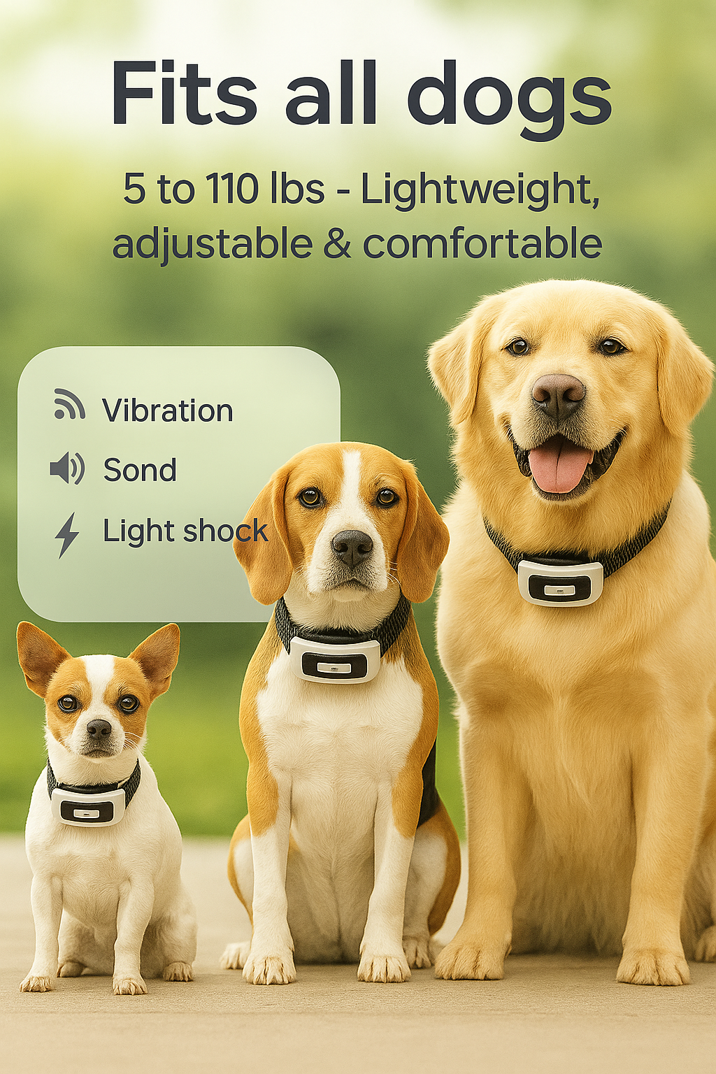 Système intelligent de délimitation pour animaux avec collier de dressage - solution 2-en-1 | elesira