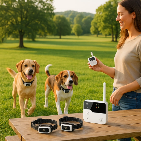 Système intelligent de délimitation pour animaux avec collier de dressage - solution 2-en-1 | elesira