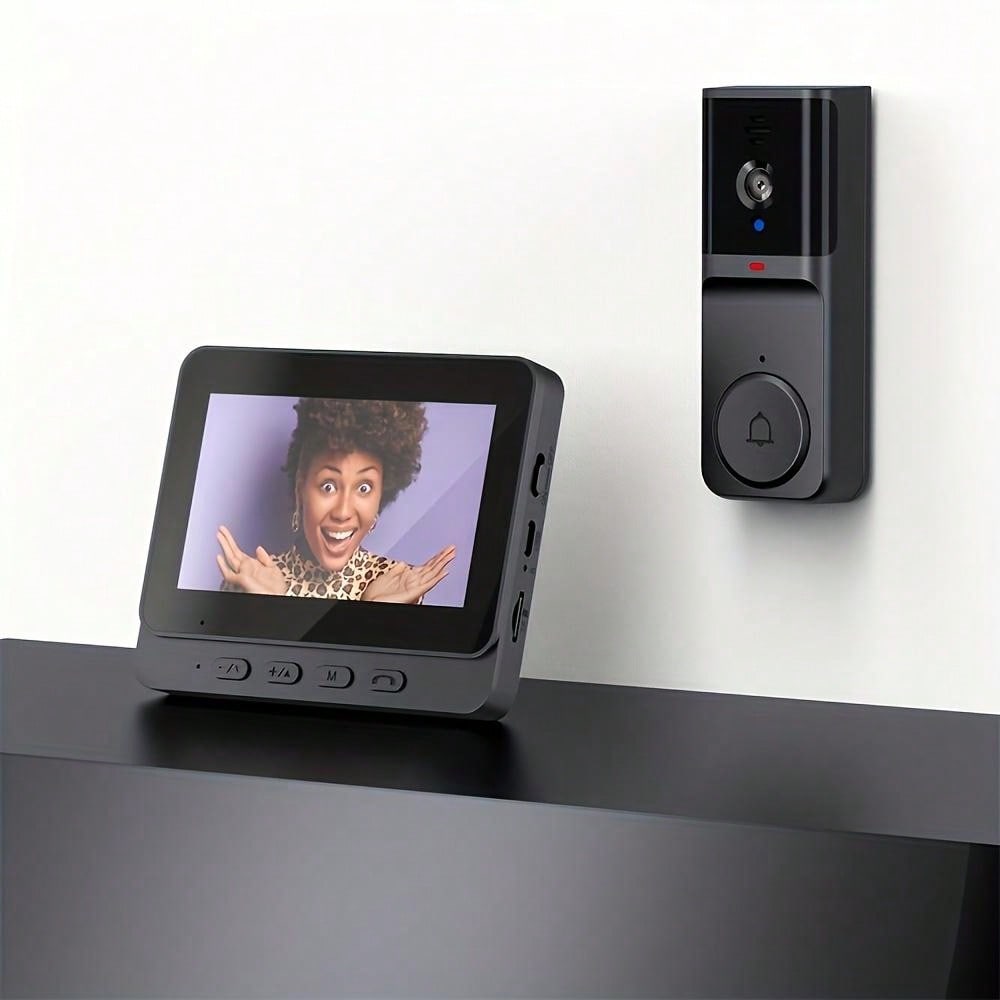 Intelligente kabellose Türklingelkamera mit 4,3-Zoll-Display | elesira