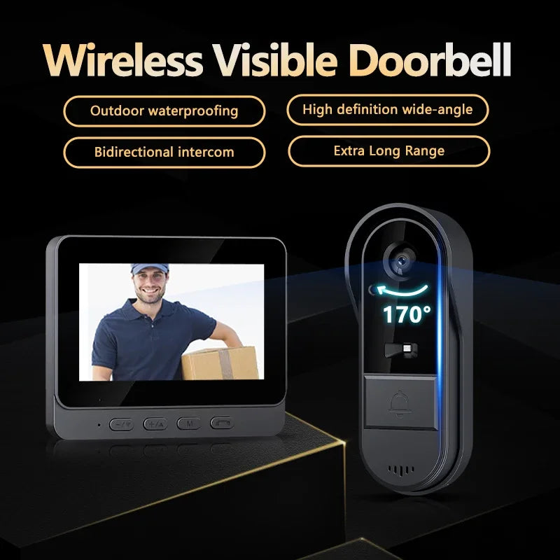Intelligente Videotürklingel mit Gegensprechanlage und 4,3-Zoll-Display | elesira