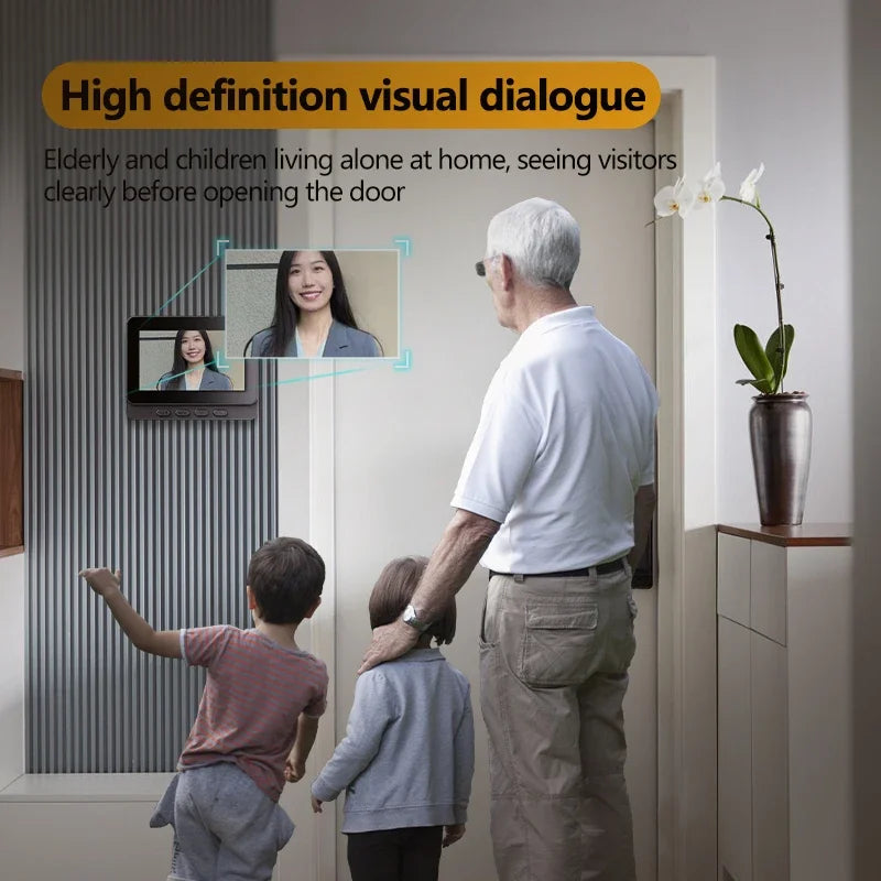 Intelligente Videotürklingel mit Gegensprechanlage und 4,3-Zoll-Display | elesira