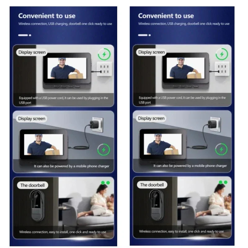 Intelligente Videotürklingel mit Gegensprechanlage und 4,3-Zoll-Display | elesira