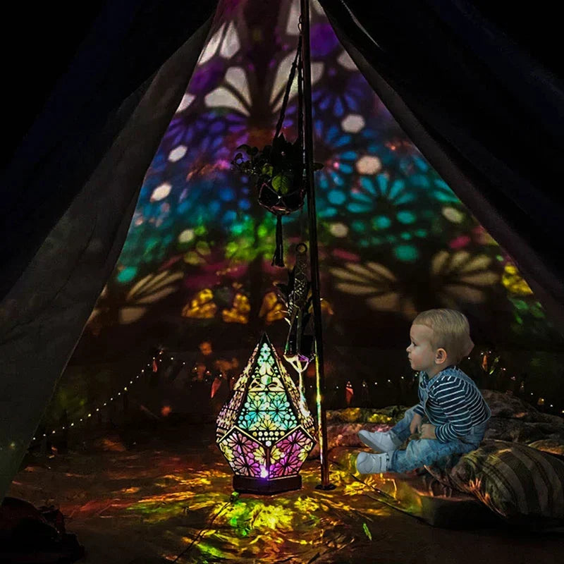 PrismaGlow - Hollow colorful projector lamp | elesira