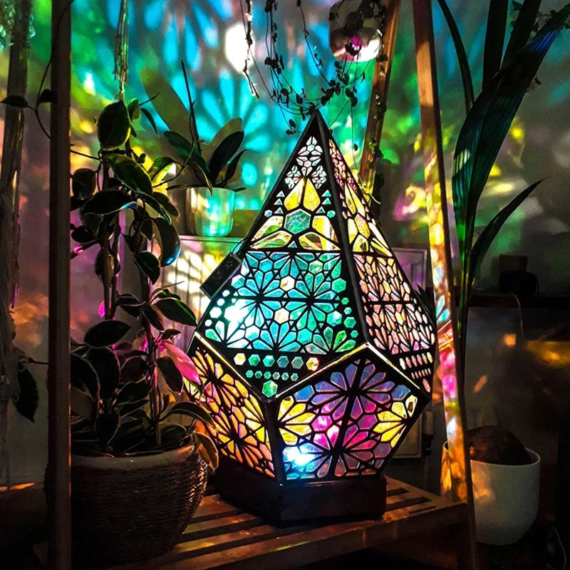 PrismaGlow - Hollow colorful projector lamp | elesira