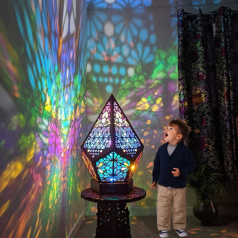 PrismaGlow - Hollow colorful projector lamp | elesira