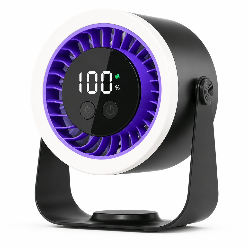 Whisper-Quiet 10-Speed USB-C Rechargeable Table Fan | elesira