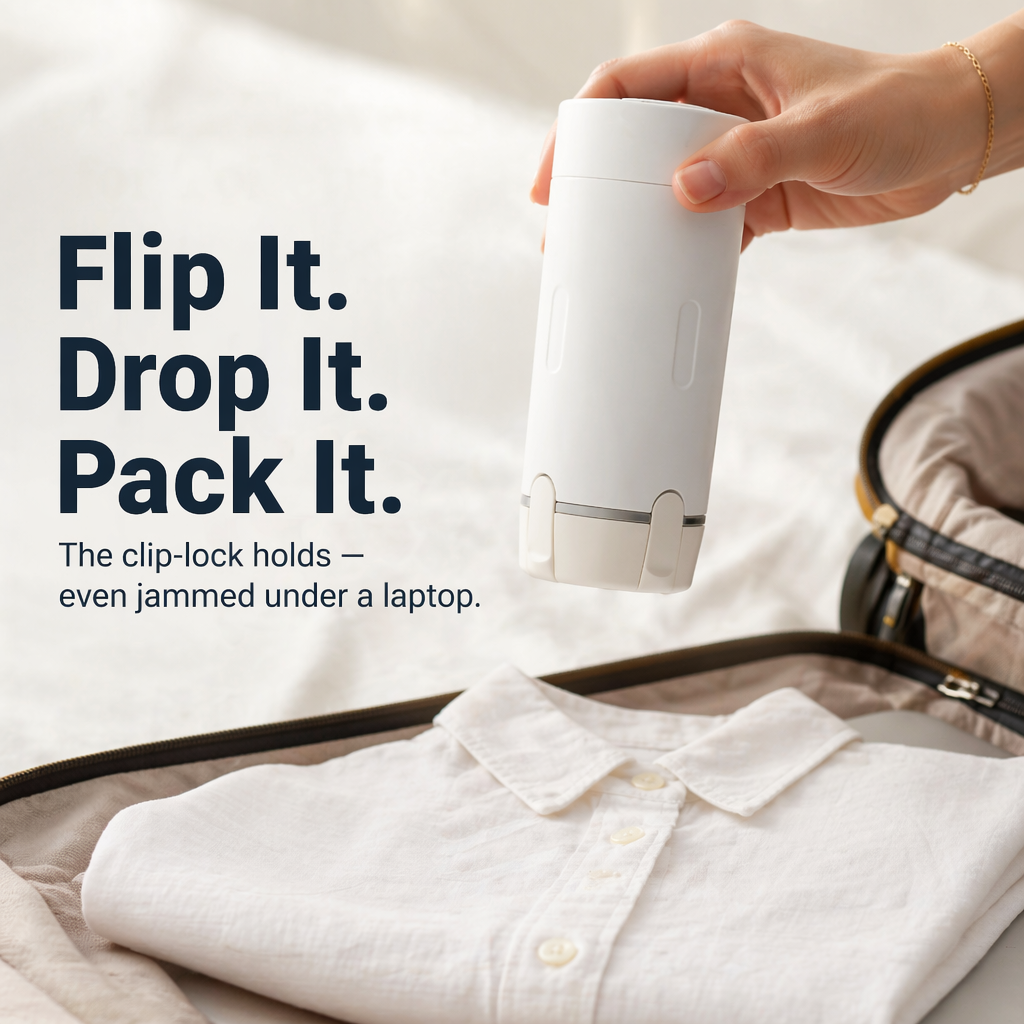 VoyaPack | Store, Secure & Dispense All Four Toiletries in One Case | elesira
