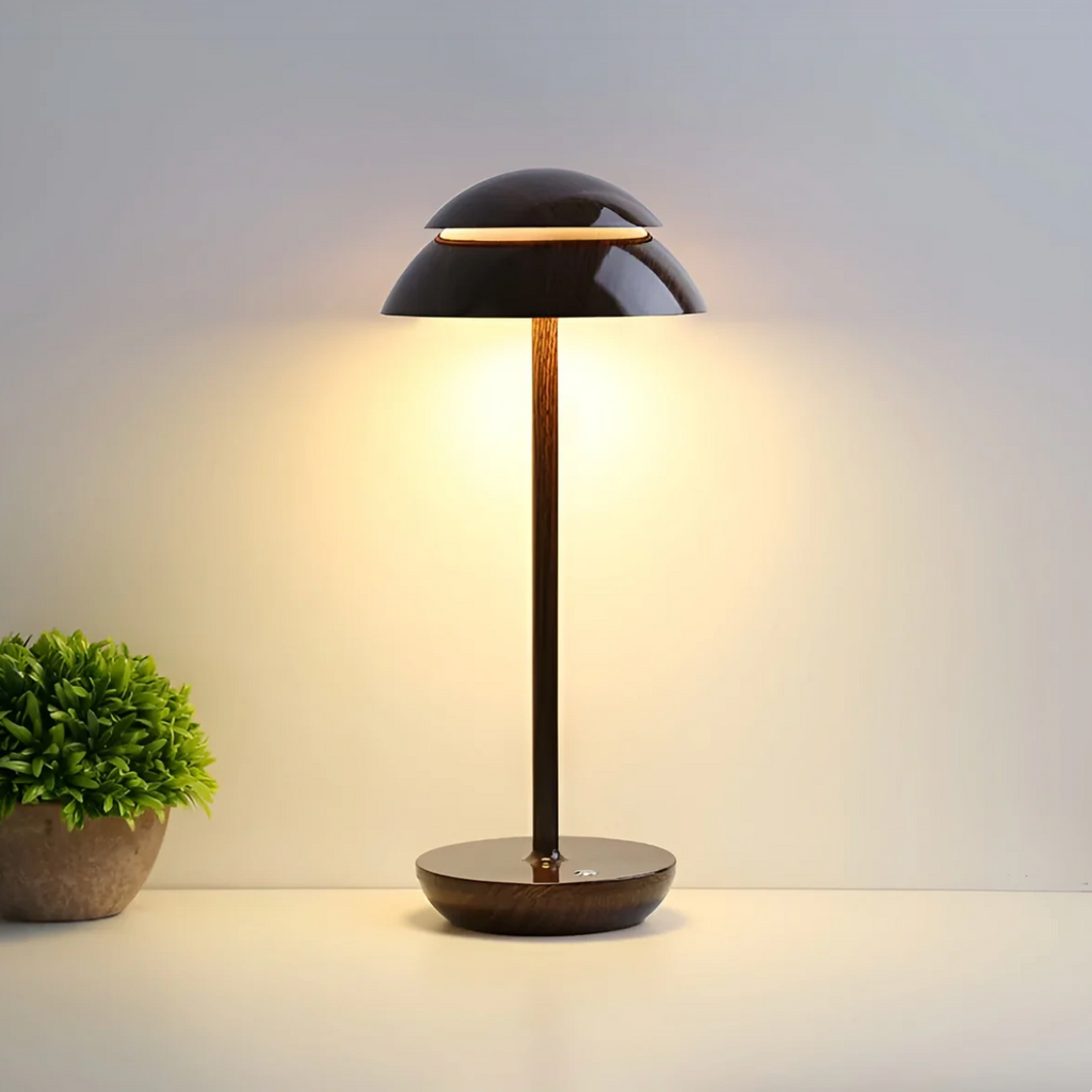 Bezdrátová stmívatelná LED stolní lampa na baterie LuxeGlow - moderní dotykové ovládání - obývací pokoj - lampa na čtení - noční lampička | elesira
