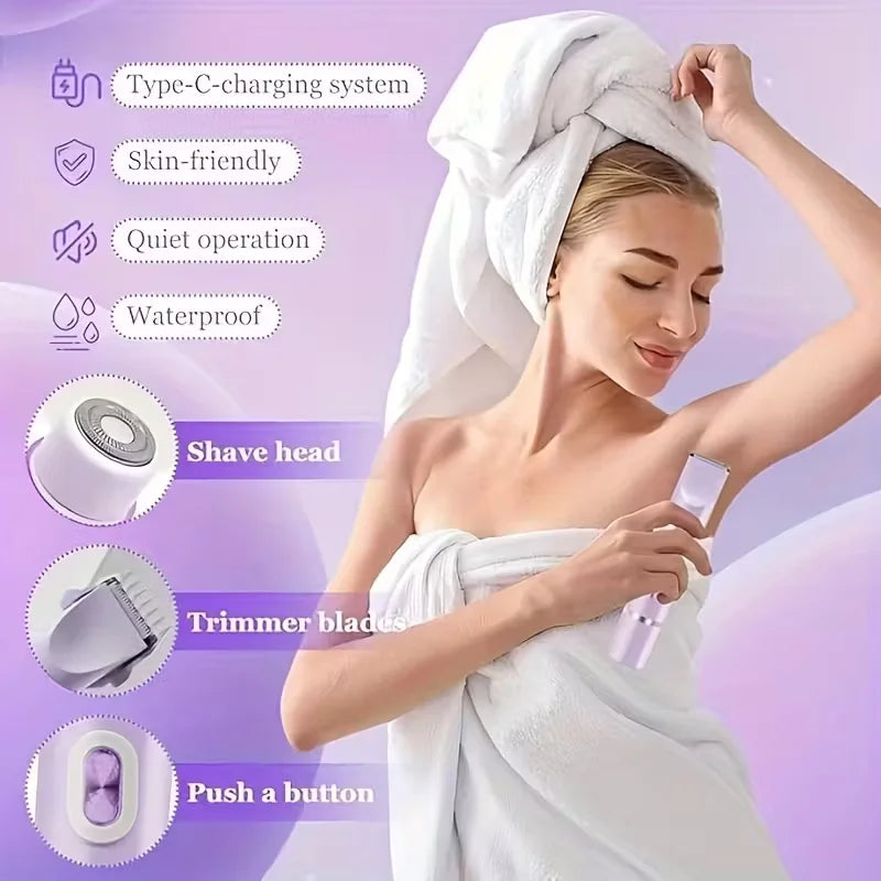 SilkySheer Precision Shaver | Oppnå uanstrengt, smertefri glatthet som umiddelbart styrker selvtilliten din | elesira