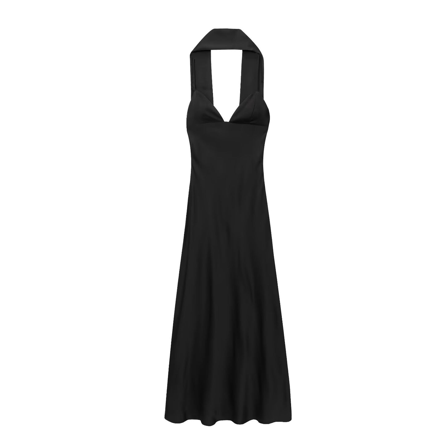 Robe Casual Effet Satin Soyeux