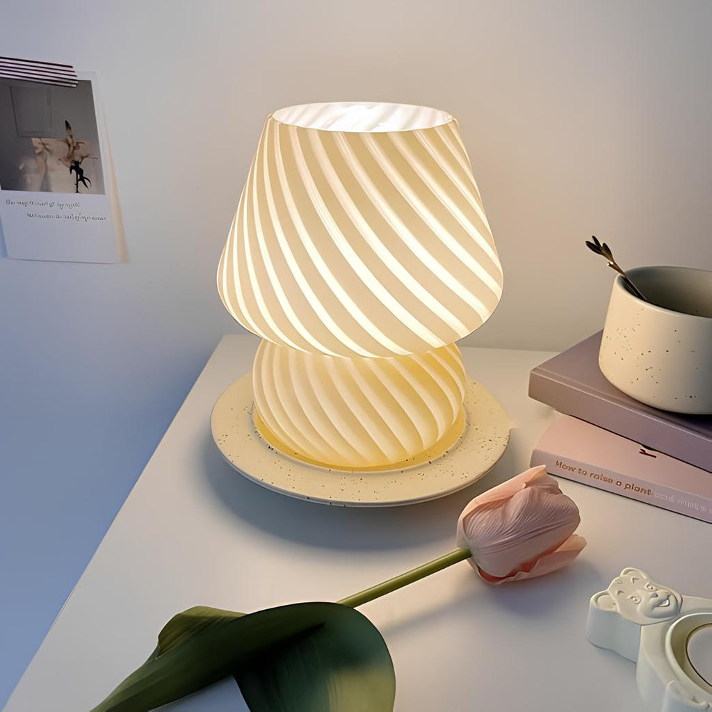 Hand-Blown Glass Art Lamp – Elegant Ambient Lighting for Home Décor | elesira