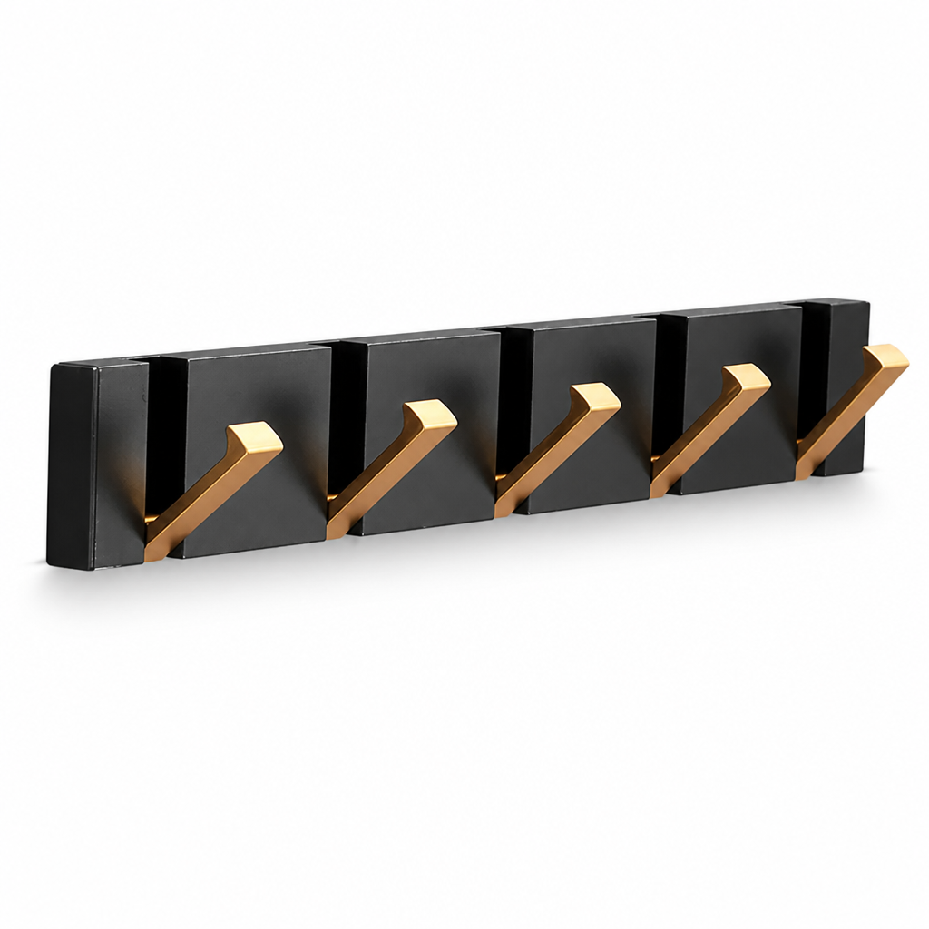 Space-Saving Foldable Aerospace Aluminum Wall Hook (2–6 Hooks) | elesira