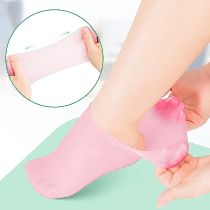 Chaussettes en silicone VeluxeSilk | Profitez d’une douceur toute la journée et dites adieu aux douleurs aux pieds | elesira