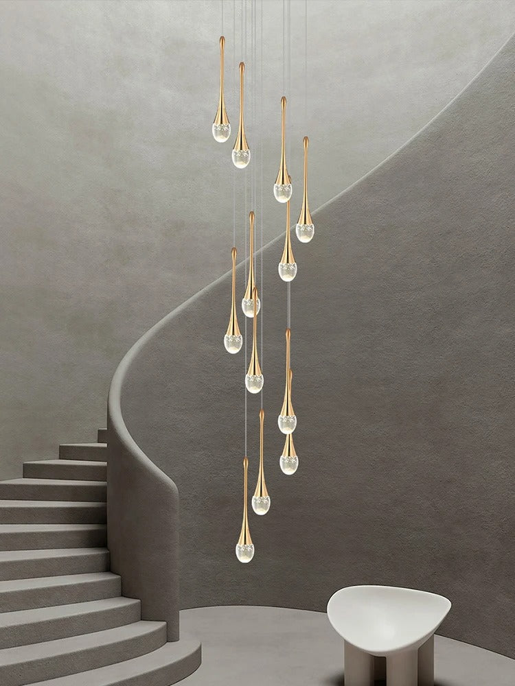 Golden Teardrop Lighting Fixture | elesira