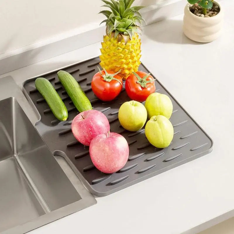Sleek Silicone Drying Mat for Your Kitchen Sink | elesira