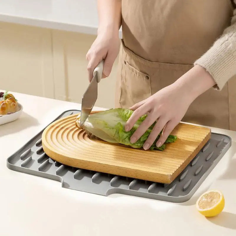 Sleek Silicone Drying Mat for Your Kitchen Sink | elesira