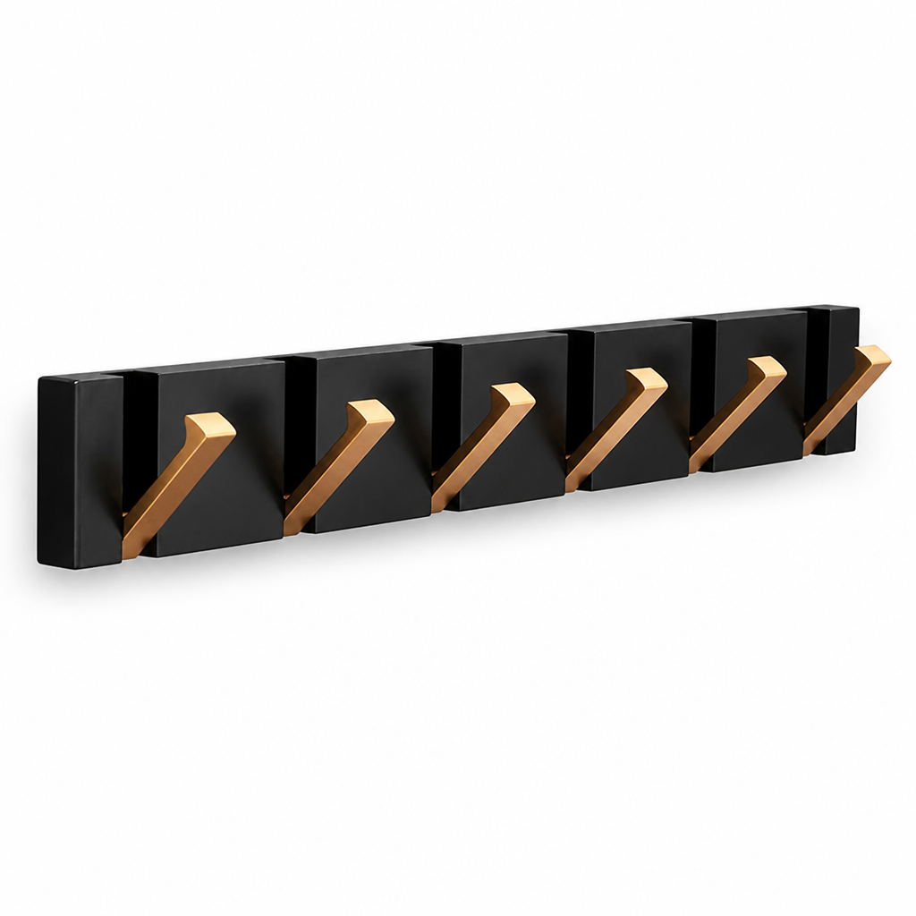 Space-Saving Foldable Aerospace Aluminum Wall Hook (2–6 Hooks) | elesira