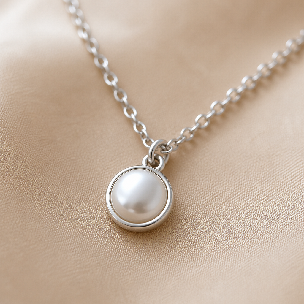 VitariaLuxe – Delicate Pearl Layers Necklace with Pendant Drop | elesira