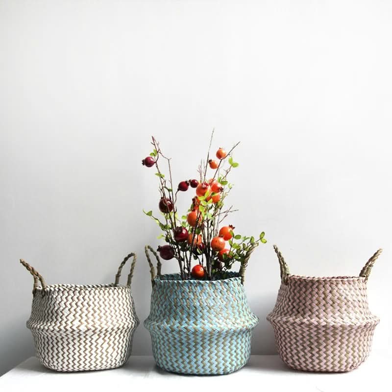 Panier de rangement en osier - Organiseur de style bohème | elesira